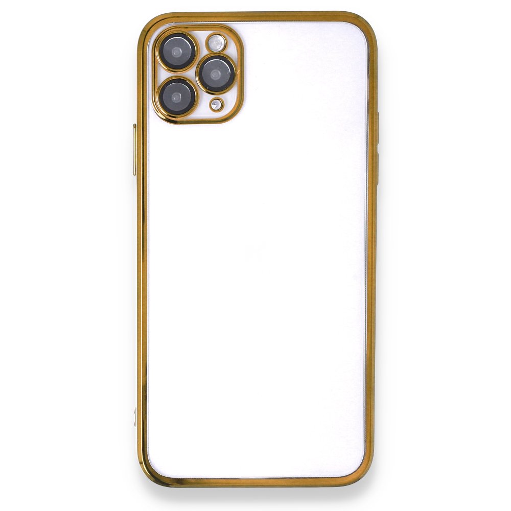 Newface iPhone 11 Pro Kılıf Razer Lensli Silikon - Gold