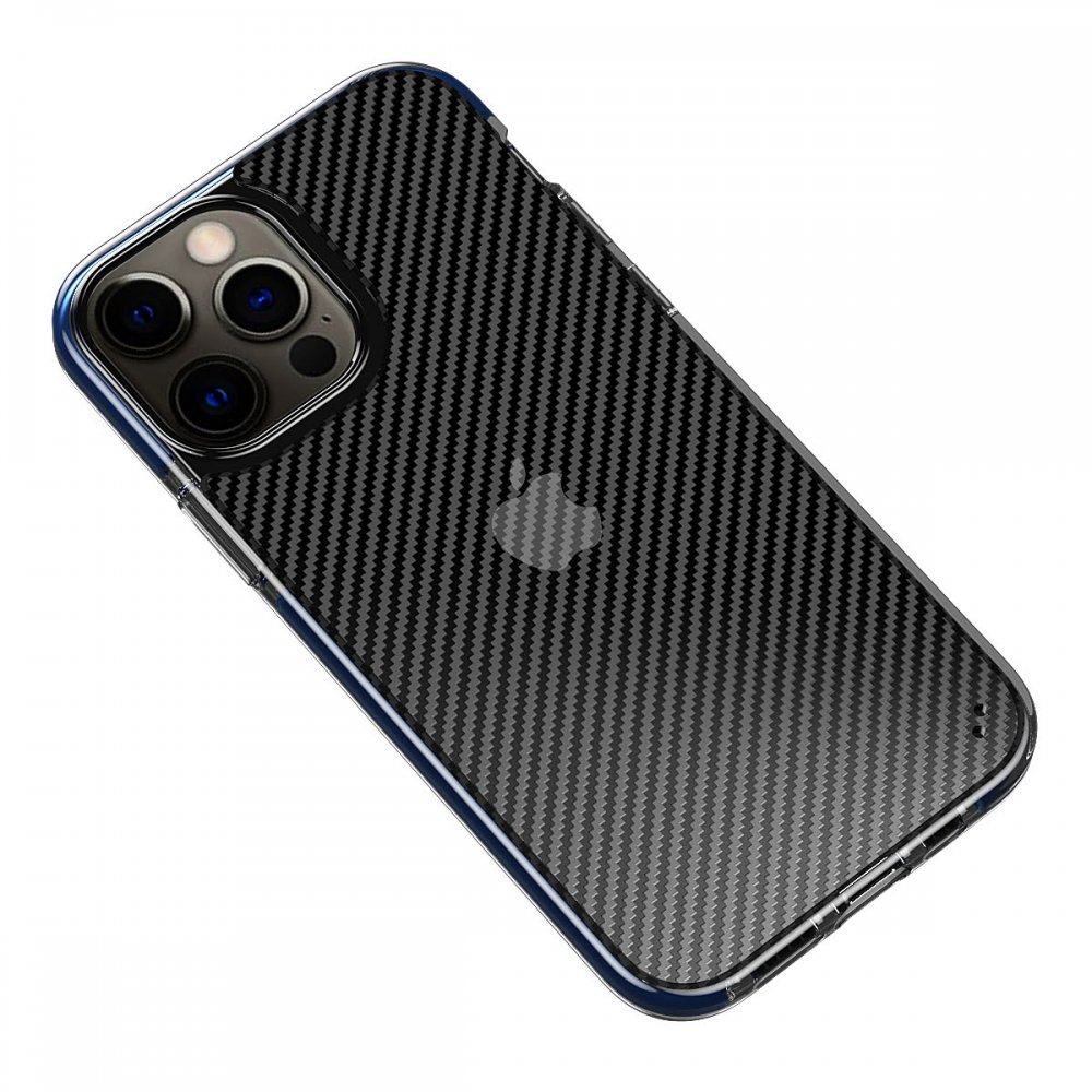 Newface iPhone 11 Pro Max Kılıf Bambi Karbon Silikon - Mavi