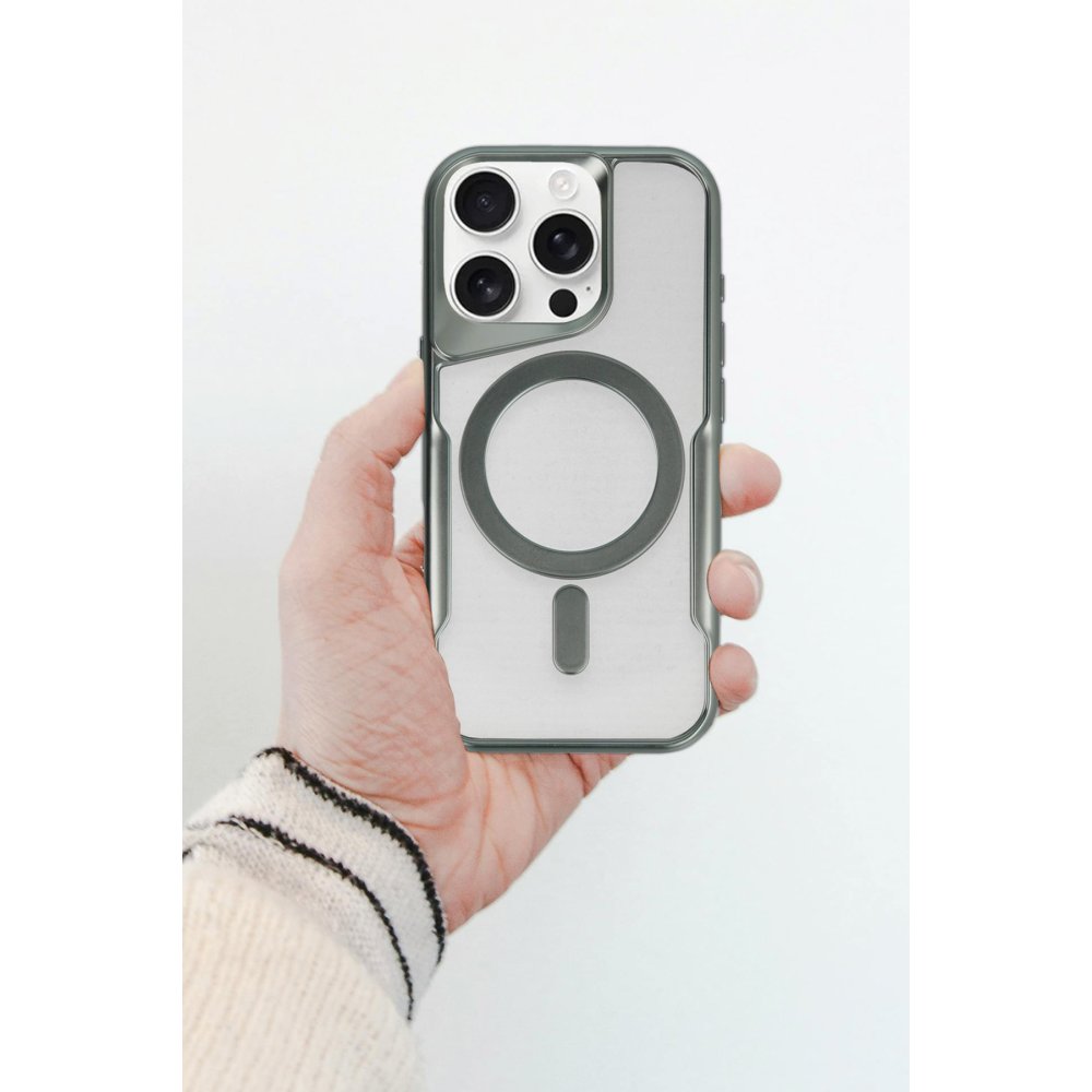 Newface iPhone 11 Pro Max Kılıf Boyi Magsafe Silikon Kapak - Siyah