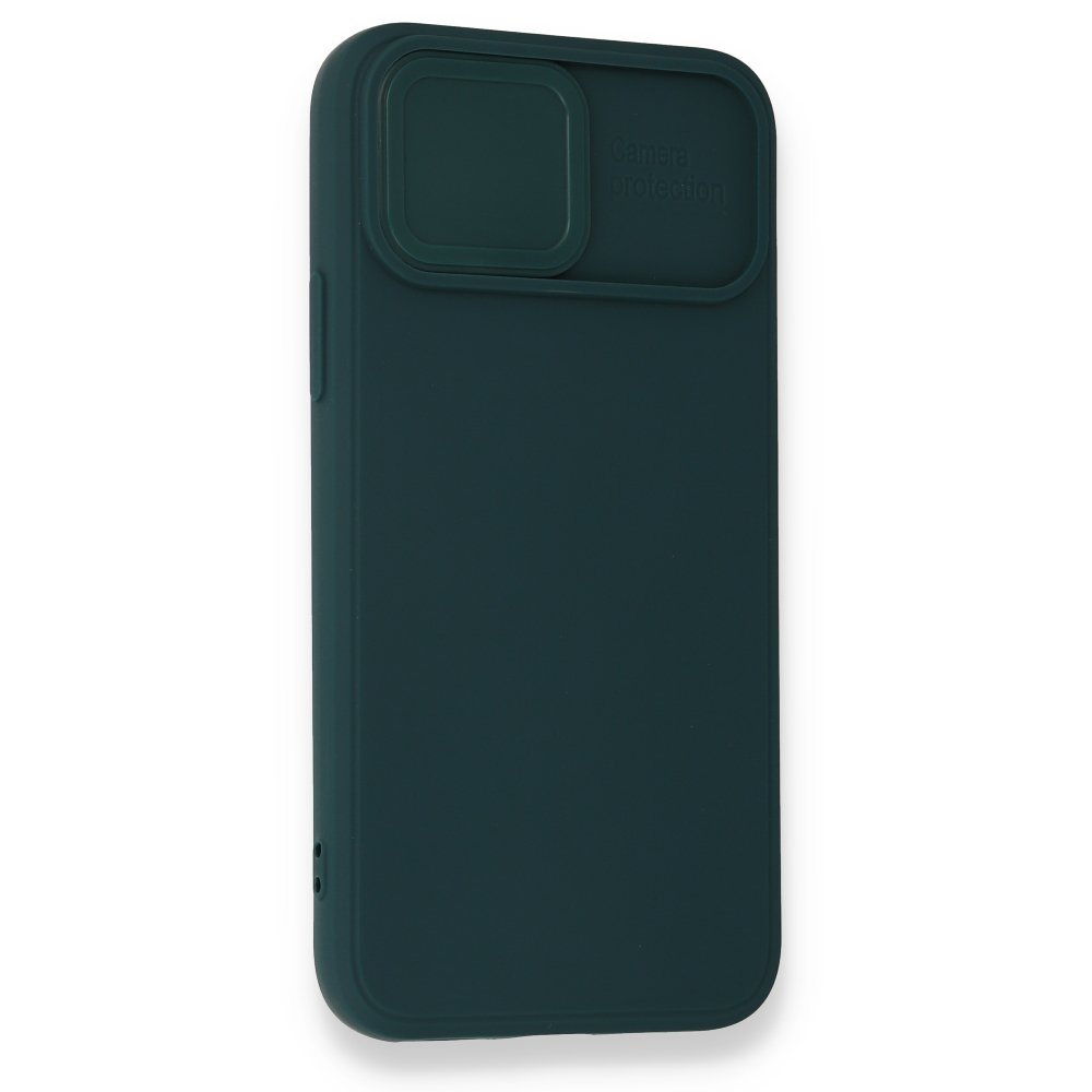 Newface iPhone 11 Pro Max Kılıf Color Lens Silikon - Yeşil