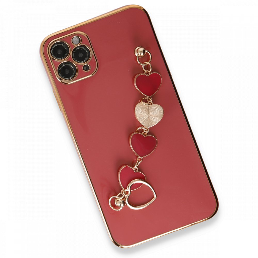Newface iPhone 11 Pro Max Kılıf Esila Silikon - Kırmızı