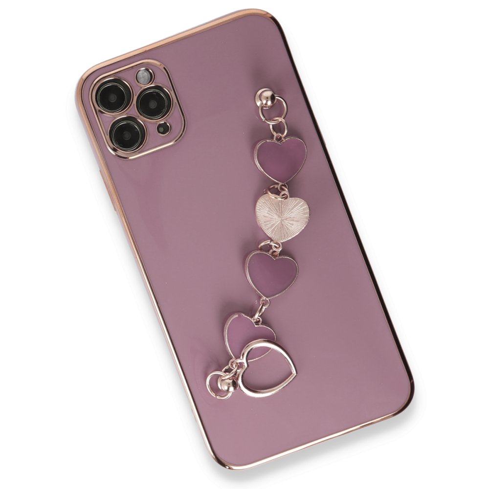Newface iPhone 11 Pro Max Kılıf Esila Silikon - Mor
