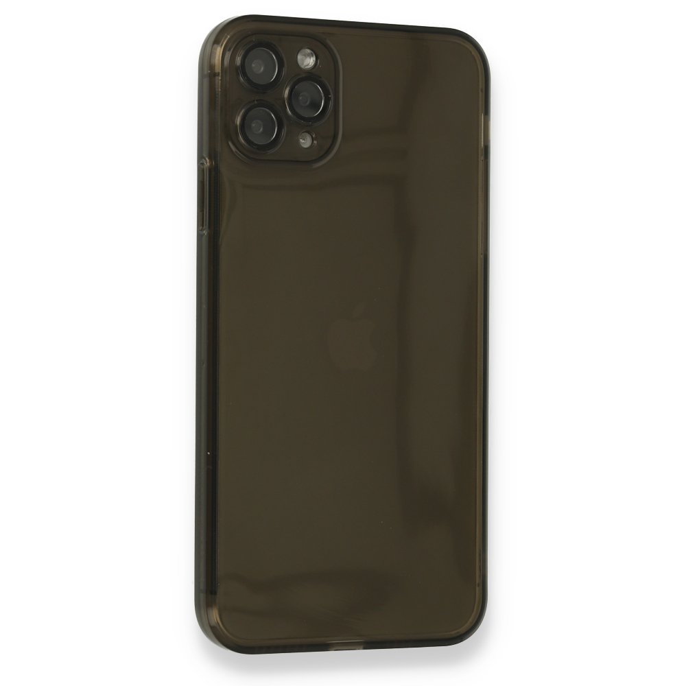 Newface iPhone 11 Pro Max Kılıf Fly Lens Silikon - Siyah