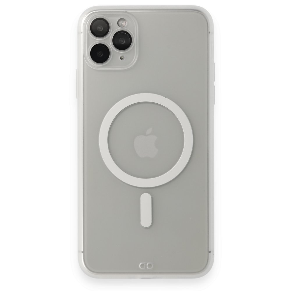 Newface iPhone 11 Pro Max Kılıf Grand Magneticsafe Kapak - Şeffaf