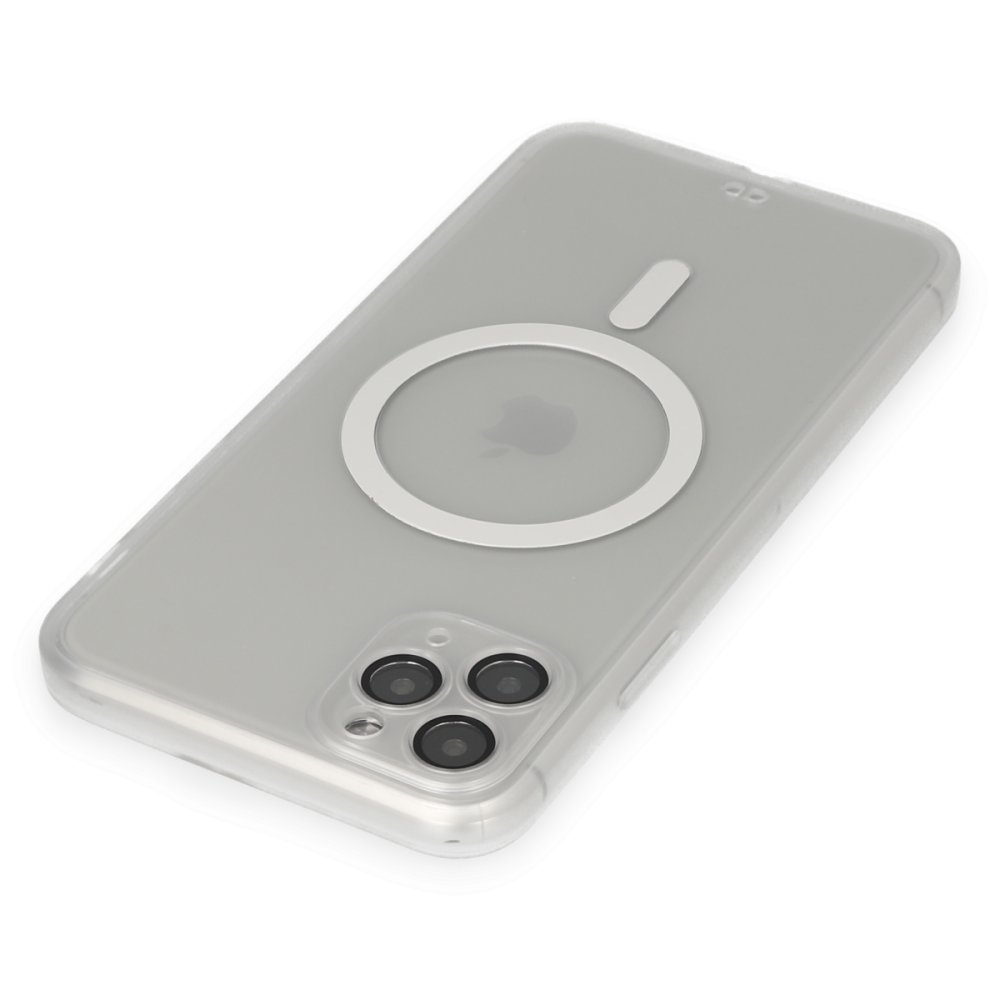 Newface iPhone 11 Pro Max Kılıf Grand Magneticsafe Kapak - Şeffaf
