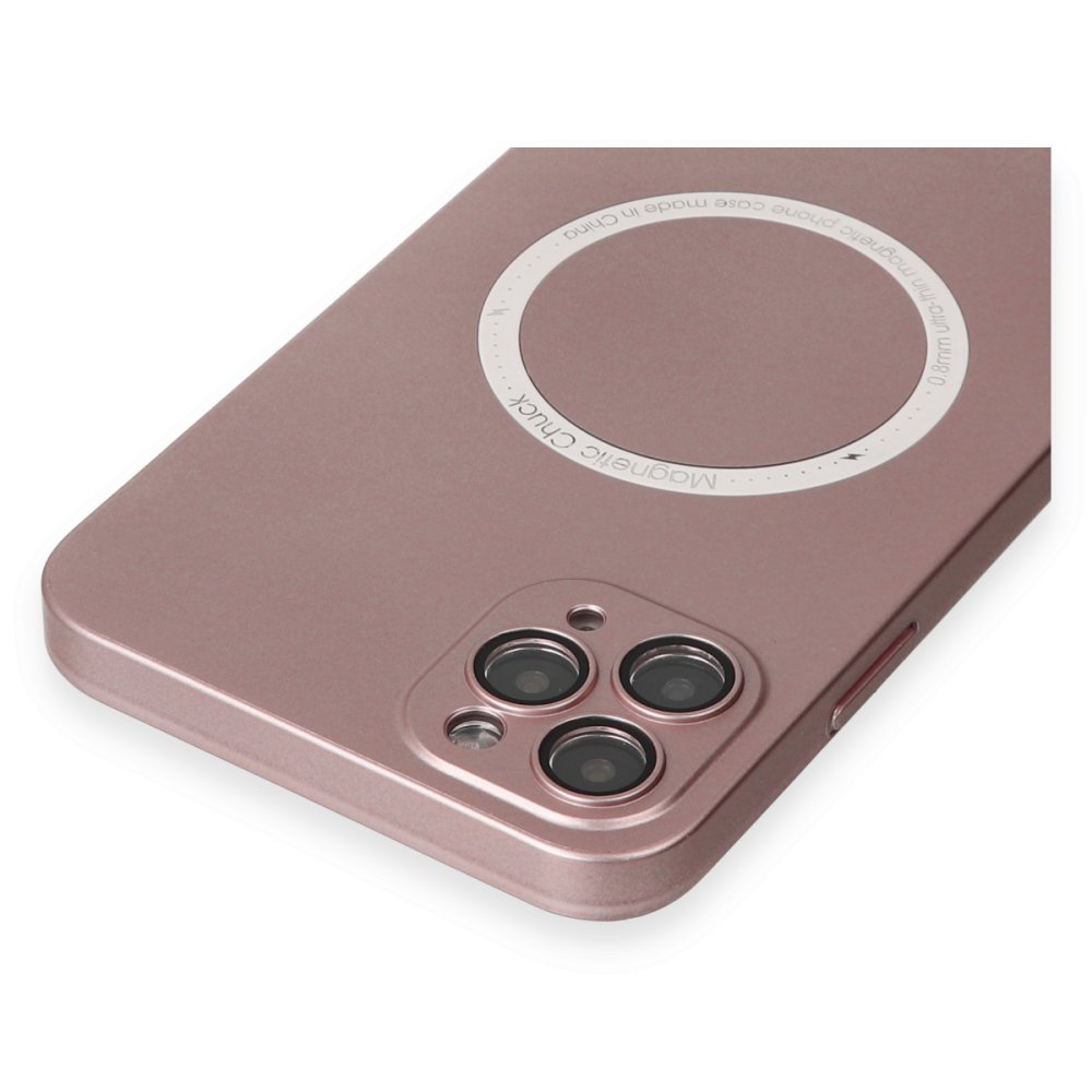 Newface iPhone 11 Pro Max Kılıf Jack Magneticsafe Lens Silikon - Rose Gold
