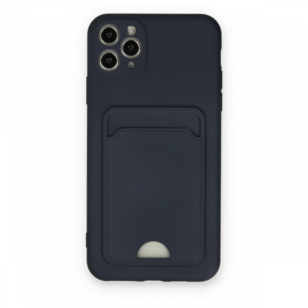 Newface iPhone 11 Pro Max Kılıf Kelvin Kartvizitli Silikon - Lacivert
