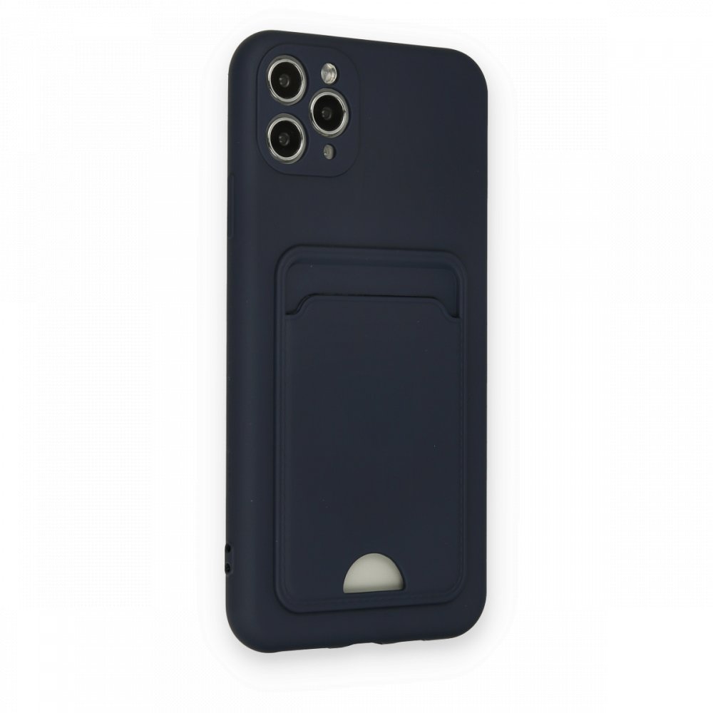 Newface iPhone 11 Pro Max Kılıf Kelvin Kartvizitli Silikon - Lacivert