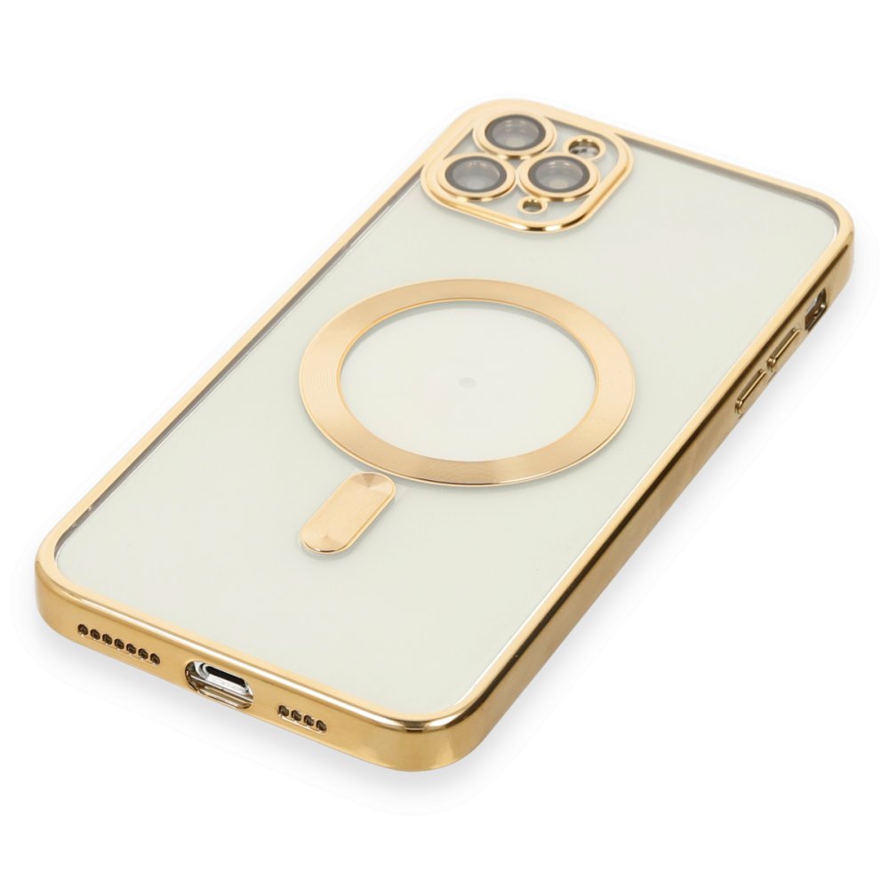 Newface iPhone 11 Pro Max Kılıf Kross Magneticsafe Kapak - Gold