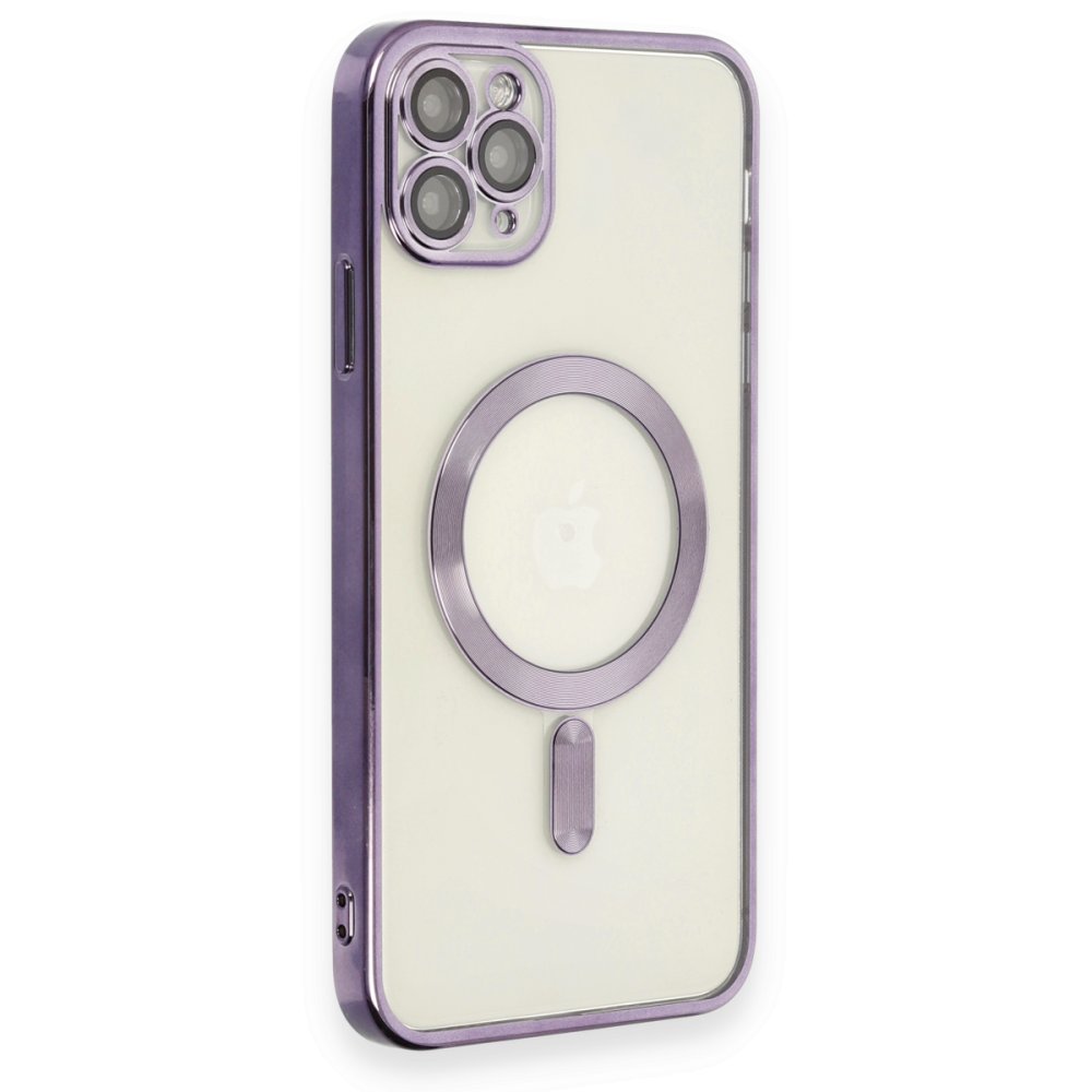 Newface iPhone 11 Pro Max Kılıf Kross Magneticsafe Kapak - Mor