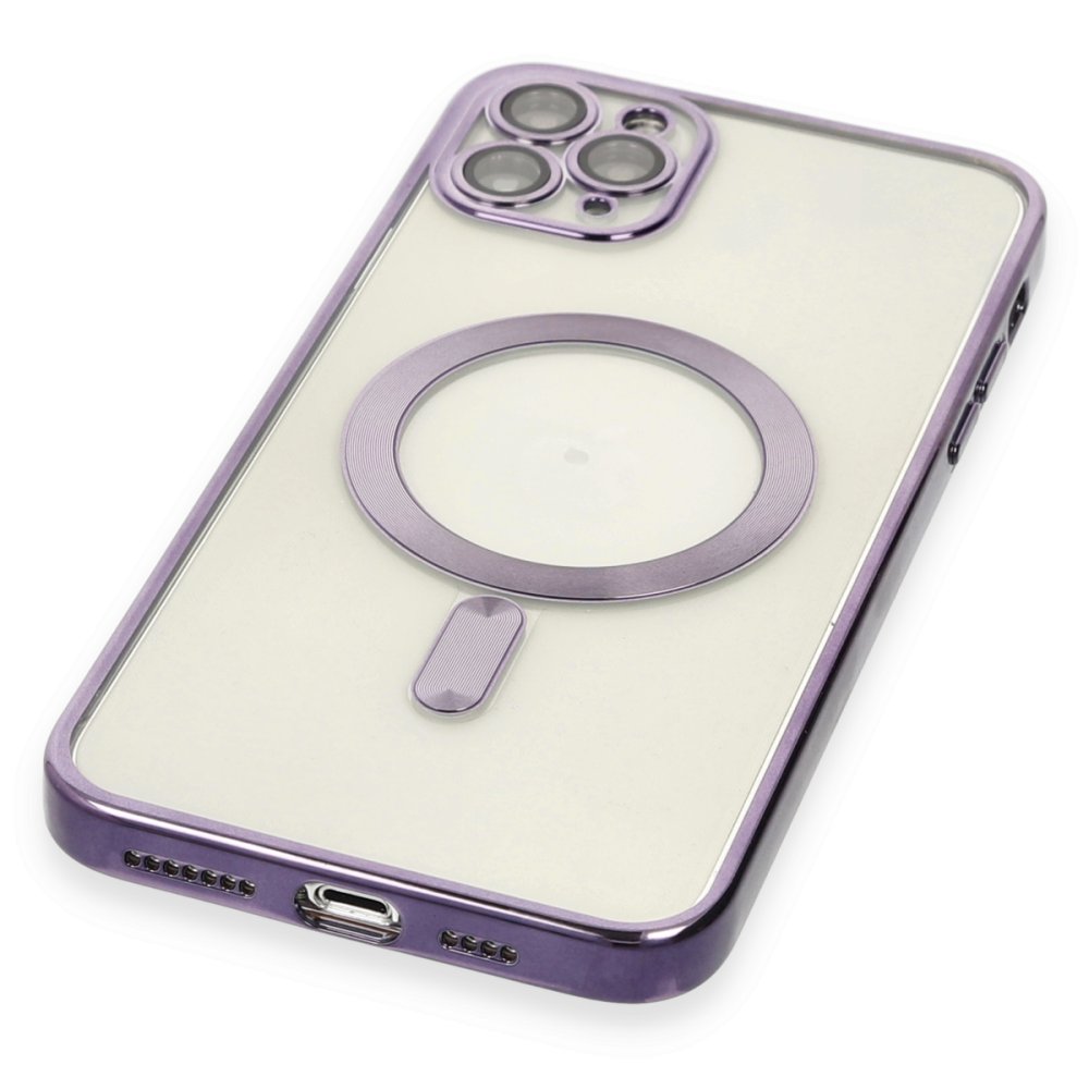 Newface iPhone 11 Pro Max Kılıf Kross Magneticsafe Kapak - Mor