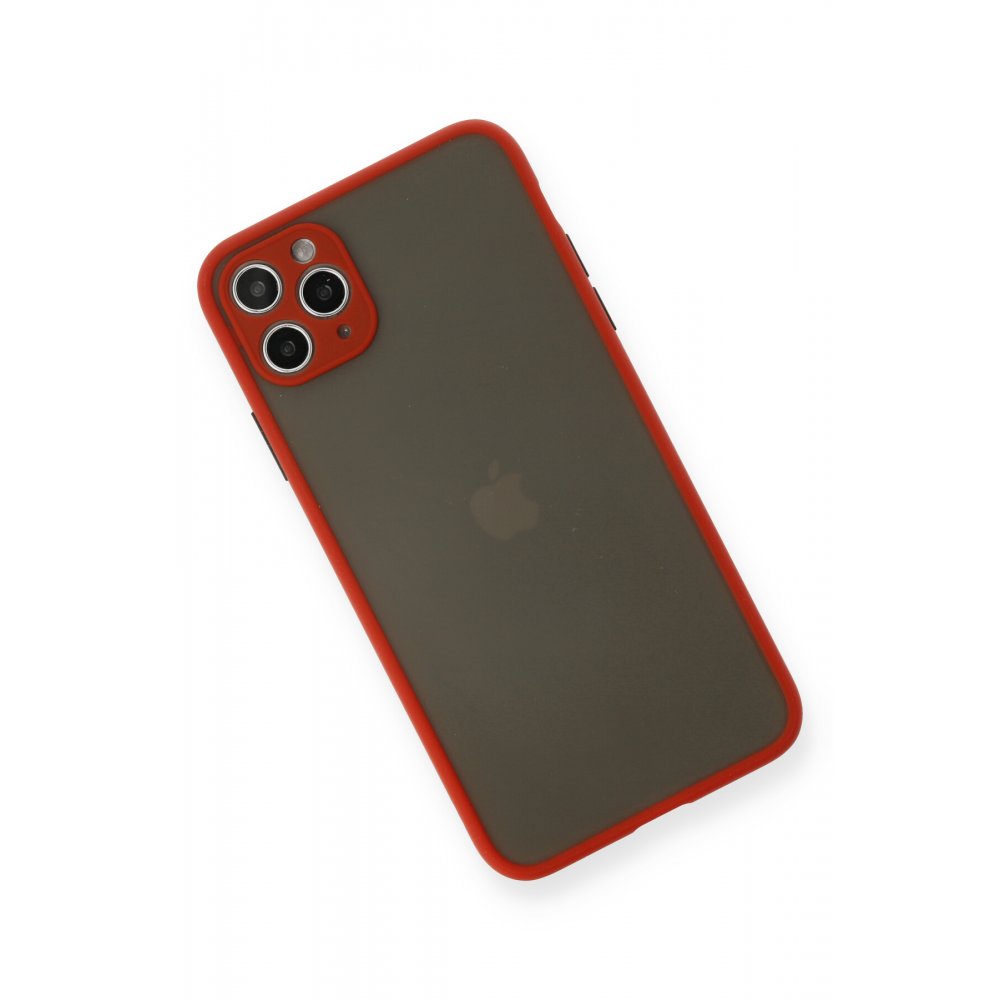 Newface iPhone 11 Pro Max Kılıf Montreal Silikon Kapak - Kırmızı