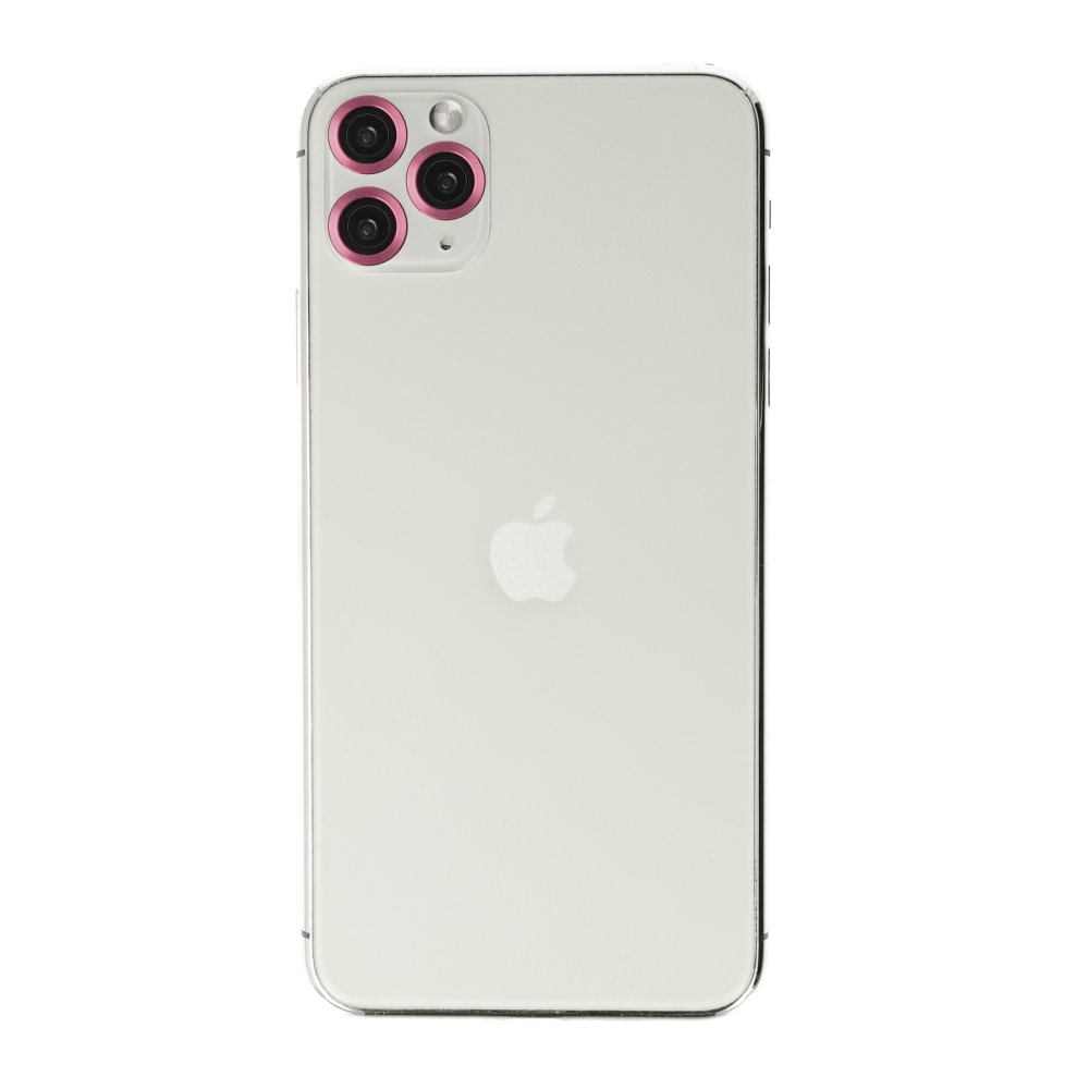 Newface iPhone 11 Pro Max Metal Kamera Lens - Pembe