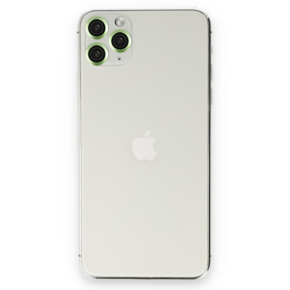 Newface iPhone 11 Pro Max Metal Kamera Lens - Yeşil