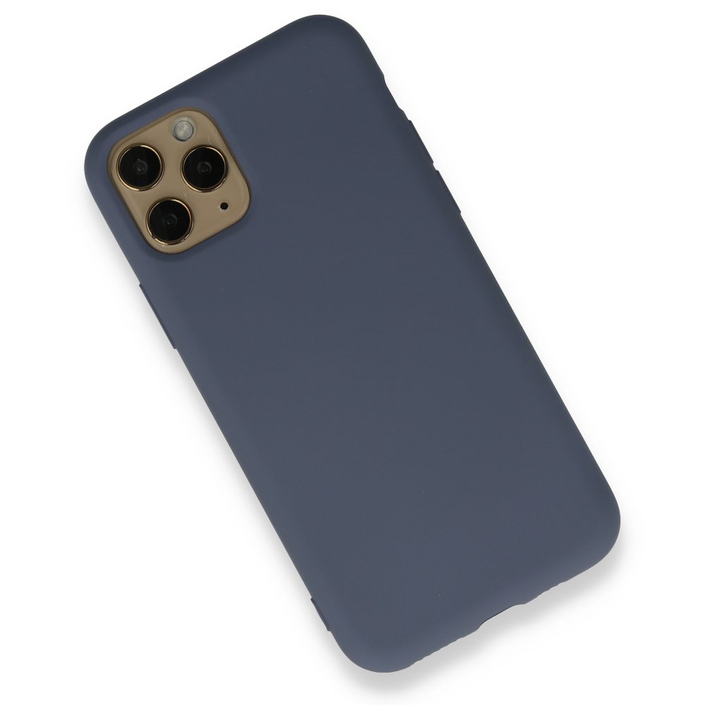 Newface iPhone 11 Pro Kılıf Nano içi Kadife Silikon - Gri