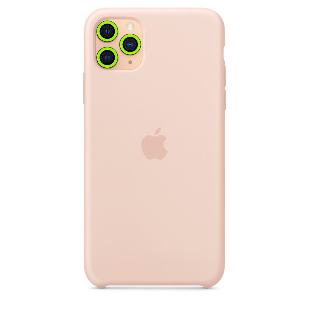 Newface iPhone 11 Pro Neon Fosforlu Kamera Lens - Yeşil