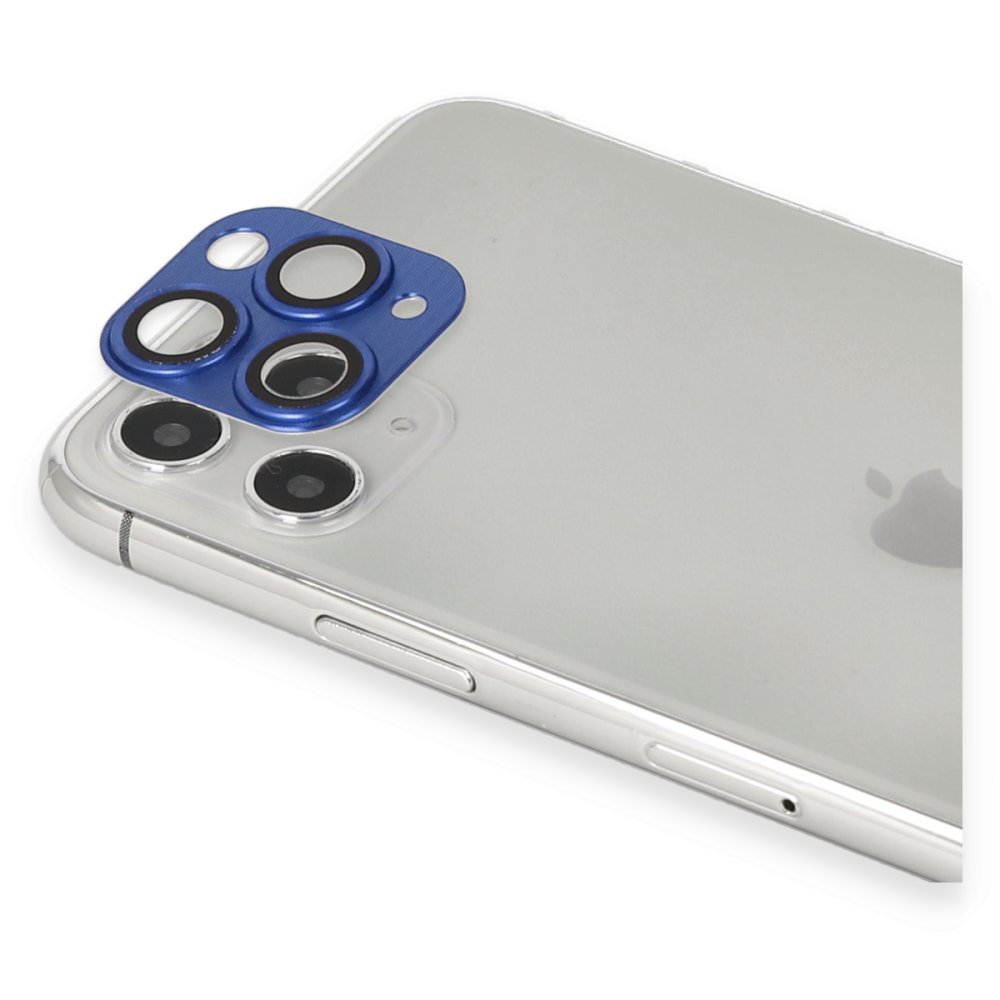 Newface iPhone 11 Pro Pers Alüminyum Kamera Lens - Lacivert