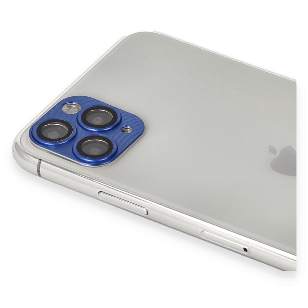Newface iPhone 11 Pro Pers Alüminyum Kamera Lens - Lacivert