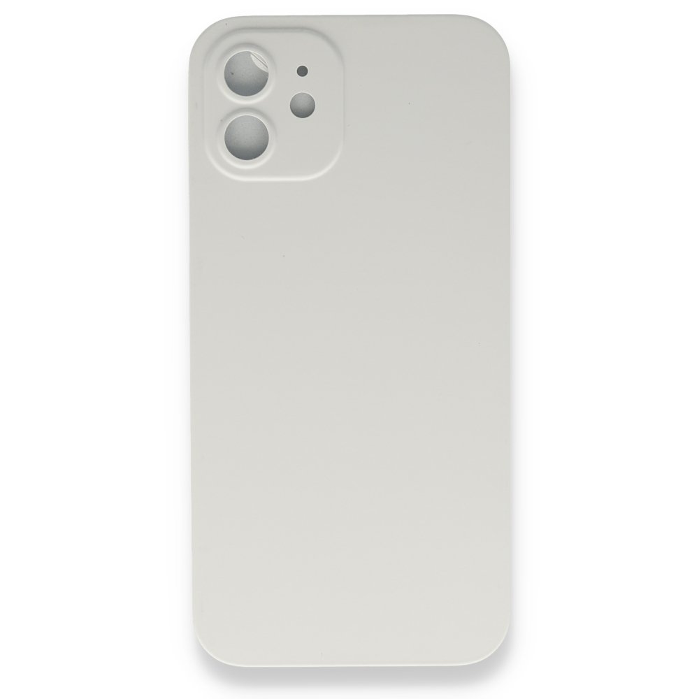 Newface iPhone 12 Kılıf 360 Hayalet Full Body Silikon Kapak - Beyaz