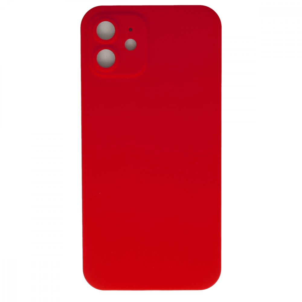 Newface iPhone 12 Kılıf 360 Mat Full Body Silikon Kapak - Kırmızı