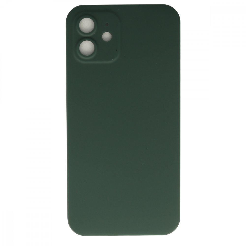 Newface iPhone 12 Kılıf 360 Mat Full Body Silikon Kapak - Koyu Yeşil