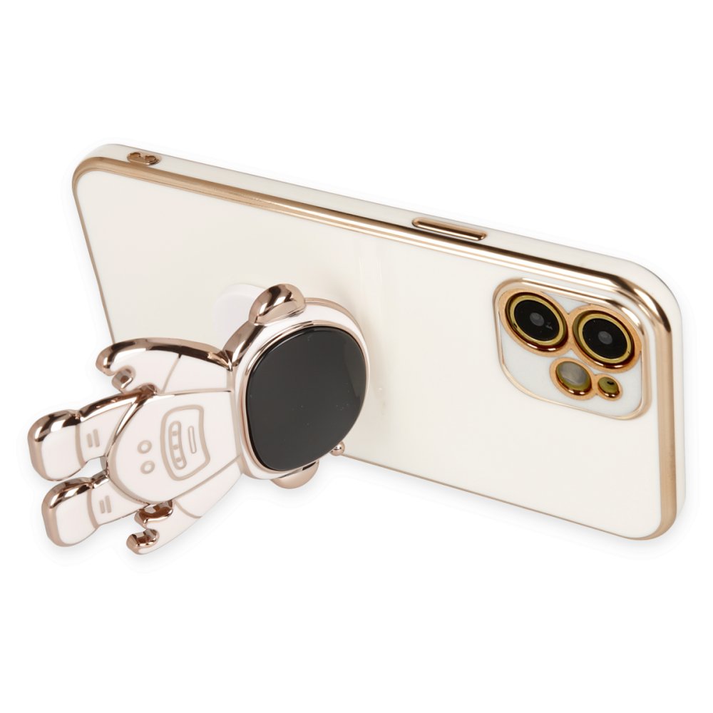 Newface iPhone 12 Kılıf Aston Stand Silikon - Beyaz