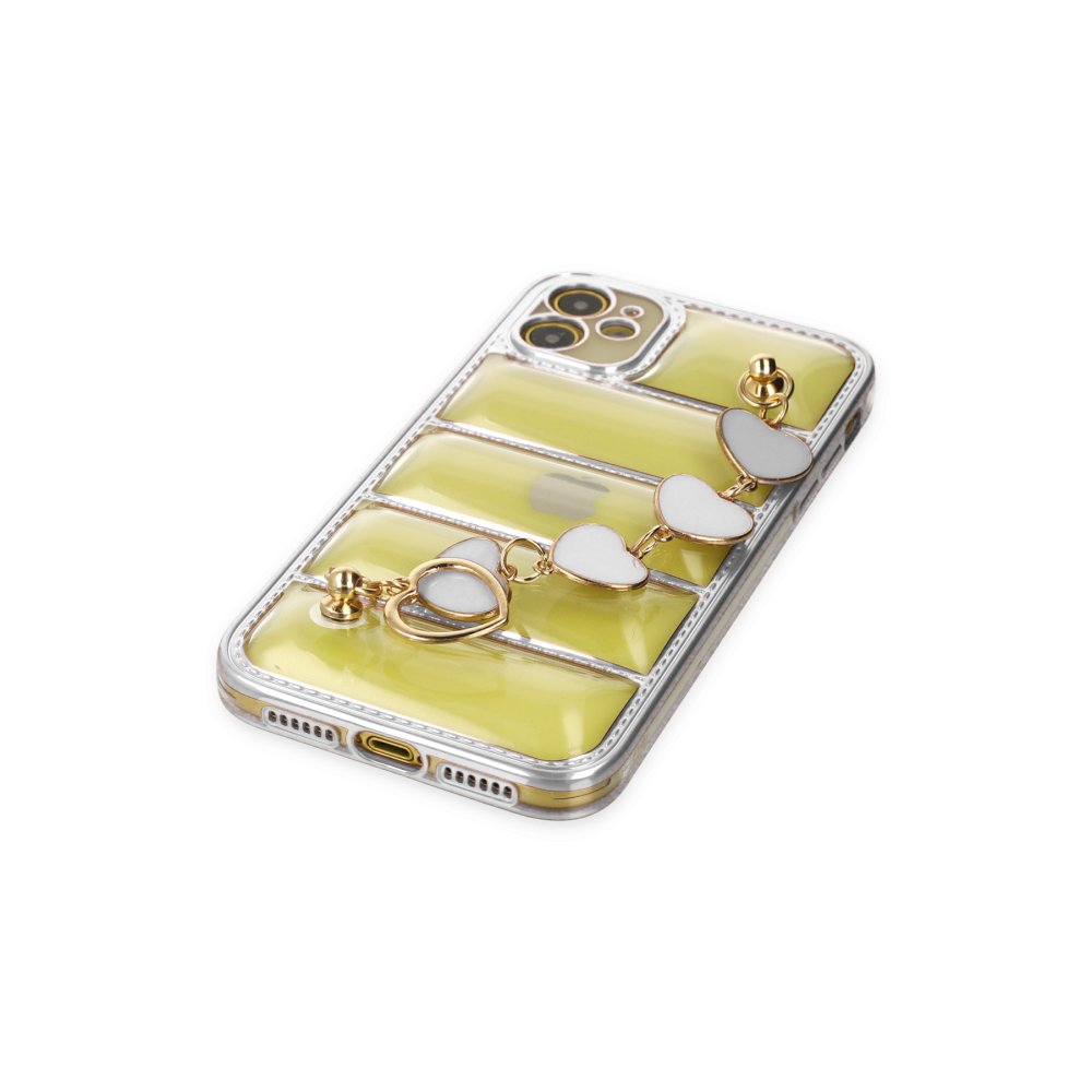 Newface iPhone 12 Kılıf Berlin Elcekli Silikon - Gümüş