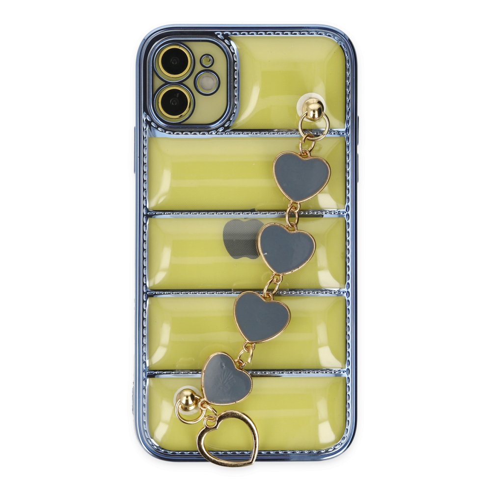 Newface iPhone 12 Kılıf Berlin Elcekli Silikon - Mavi