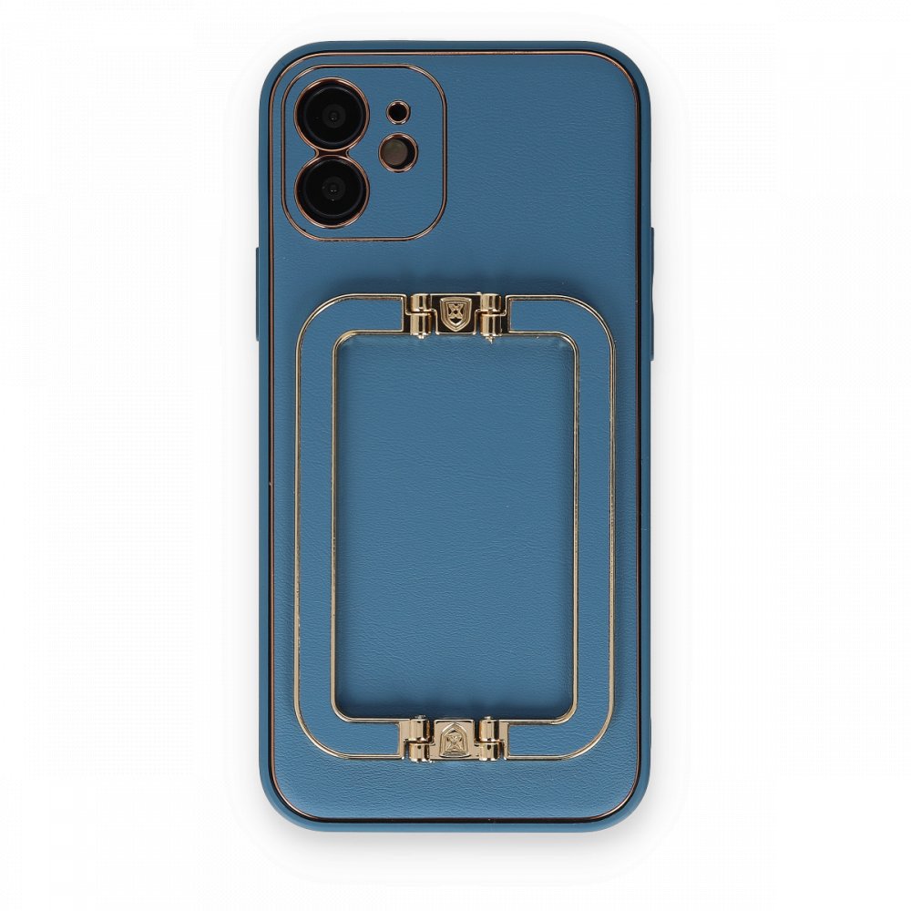 Newface iPhone 12 Kılıf Coco Elit Kapak - Mavi
