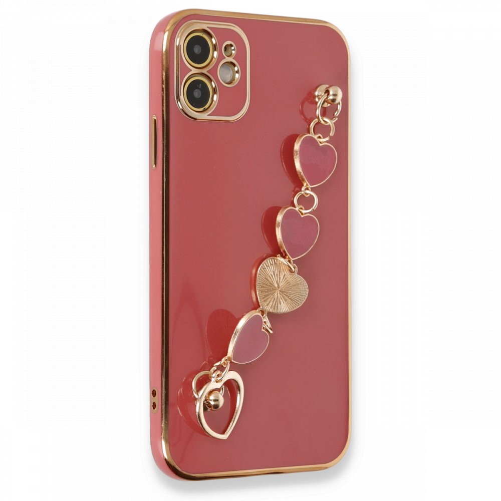 Newface iPhone 12 Kılıf Esila Silikon - Kırmızı