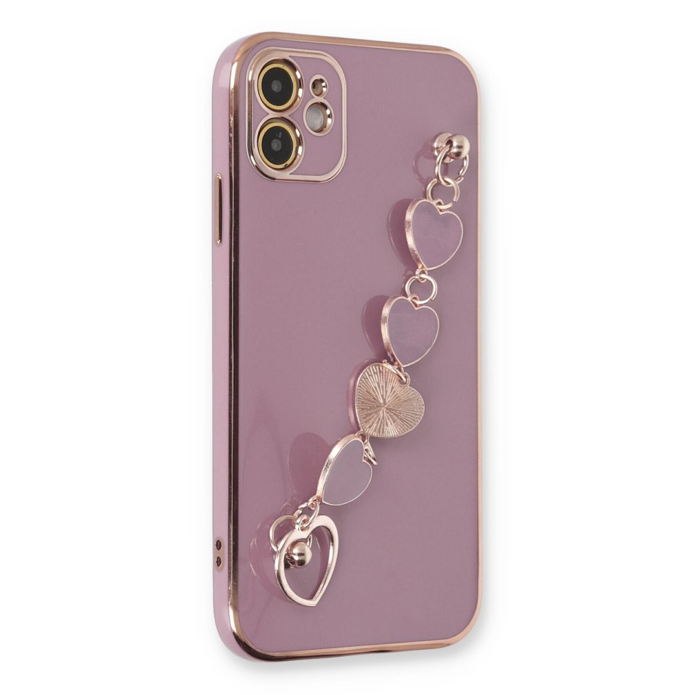 Newface iPhone 12 Kılıf Esila Silikon - Mor