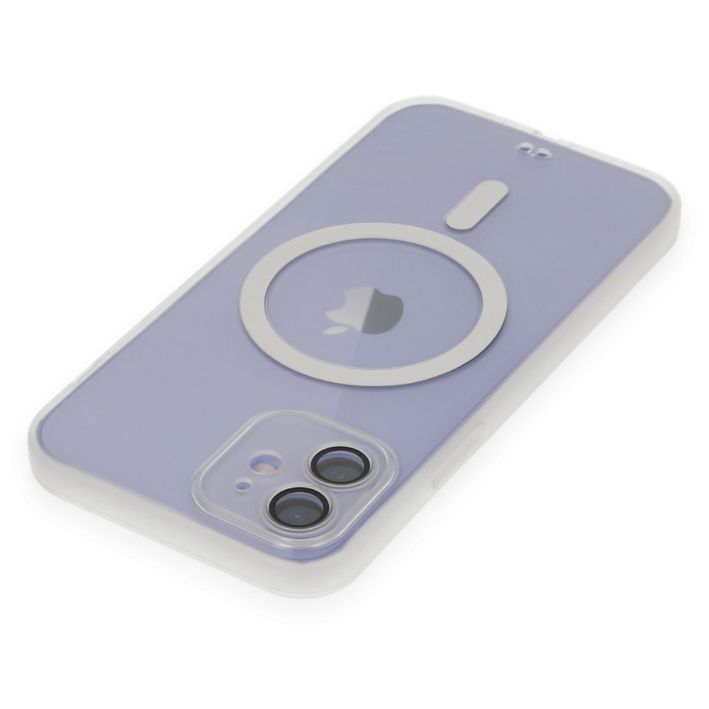 Newface iPhone 12 Kılıf Grand Magneticsafe Kapak - Şeffaf