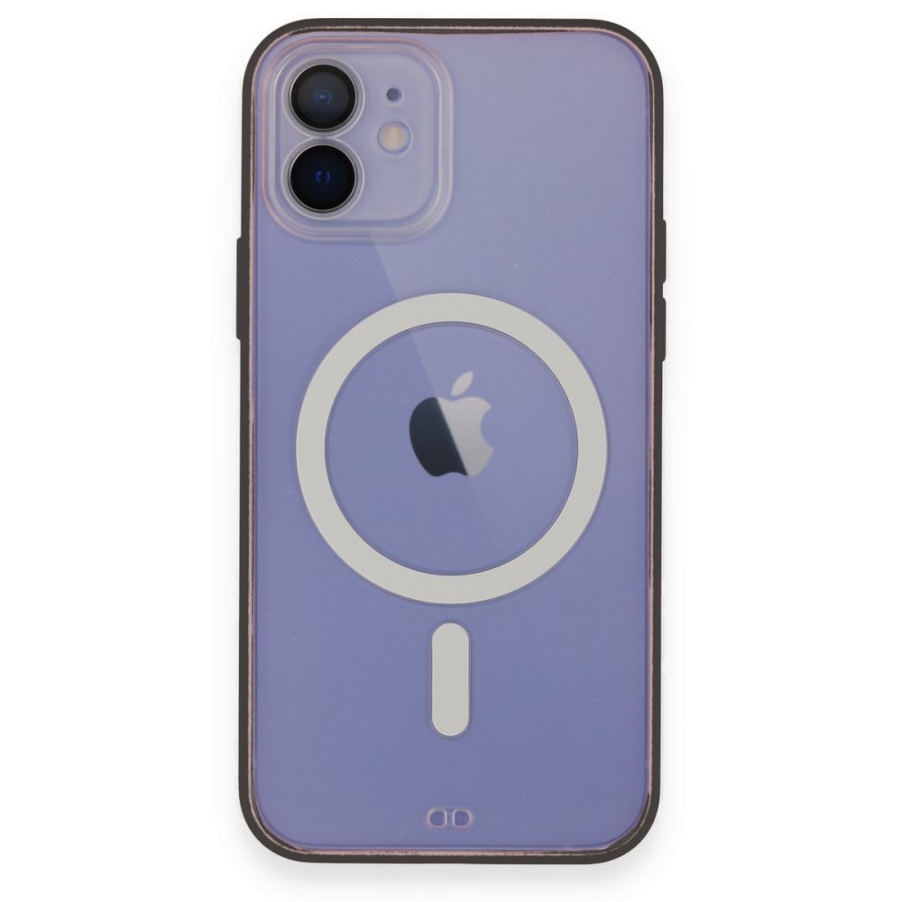Newface iPhone 12 Kılıf Grand Magneticsafe Kapak - Siyah