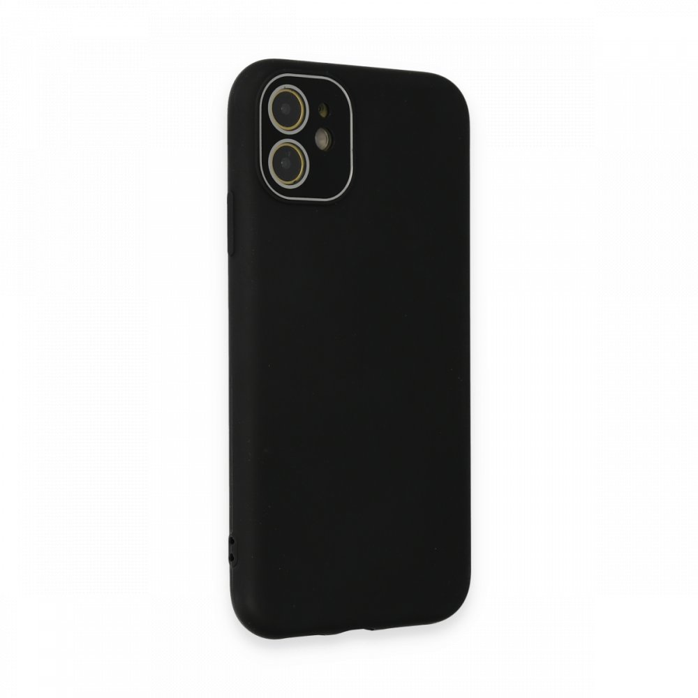 Newface iPhone 12 Kılıf Lansman Glass Kapak - Siyah