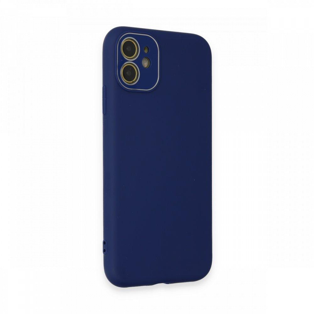 Newface iPhone 12 Kılıf Lansman Glass Kapak - Sky Blue