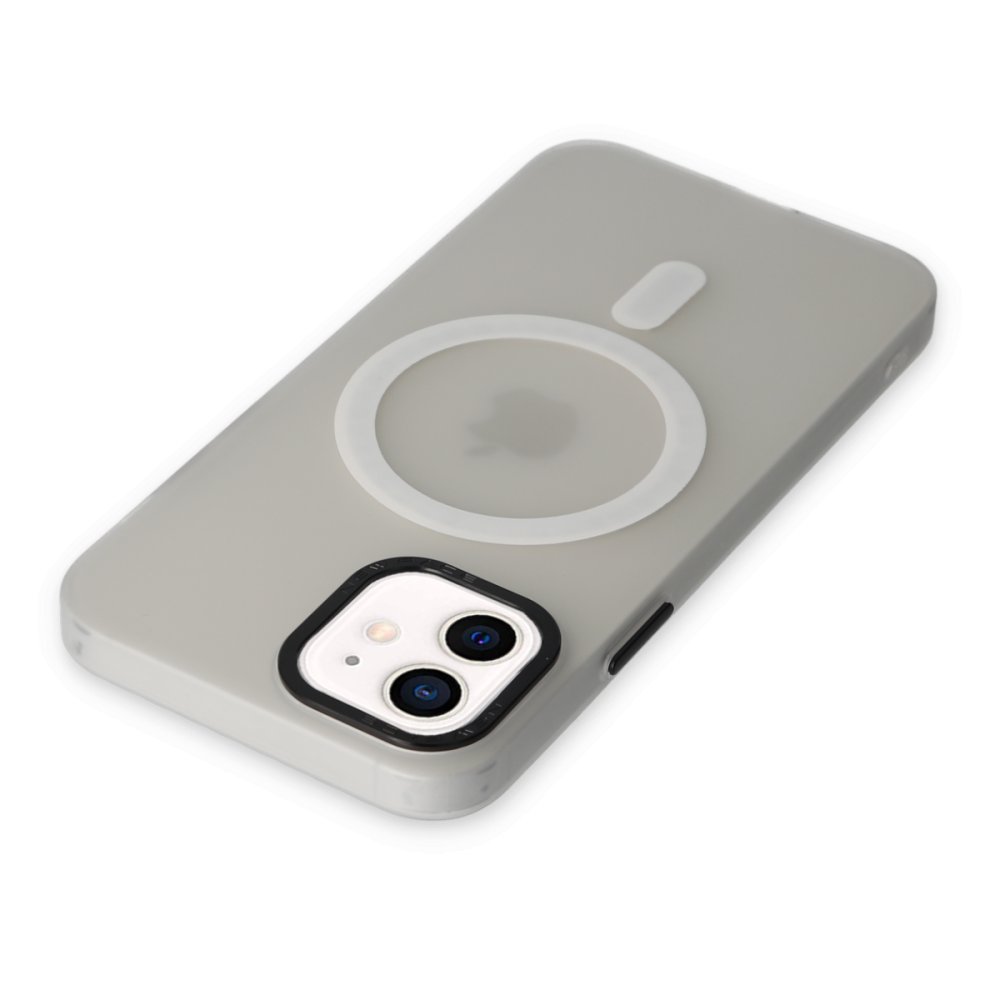 Newface iPhone 12 Kılıf Lodos Magneticsafe Mat Kapak - Şeffaf