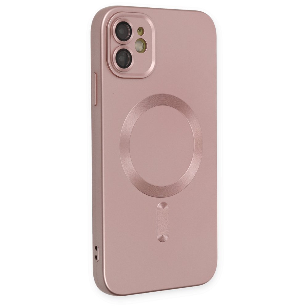 Newface iPhone 12 Kılıf Moshi Lens Magneticsafe Silikon - Rose Gold