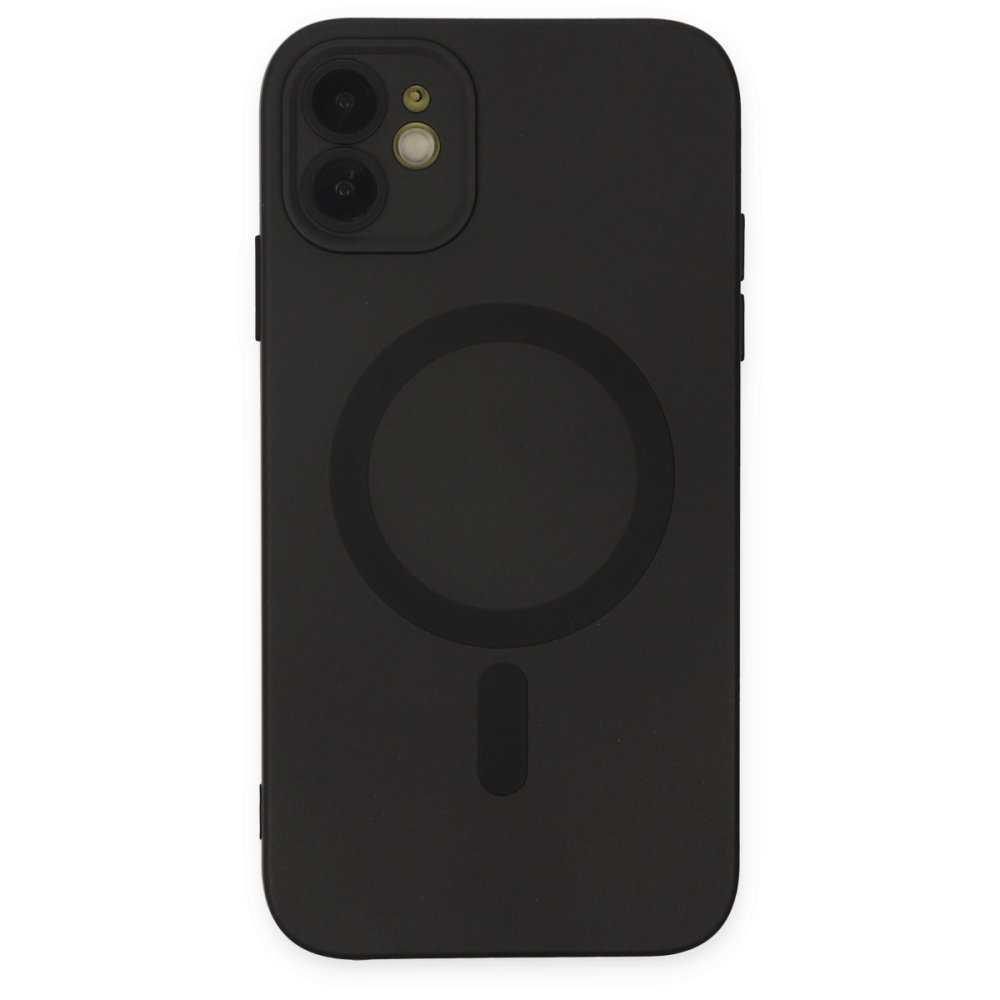 Newface iPhone 12 Kılıf Moshi Lens Magneticsafe Silikon - Siyah