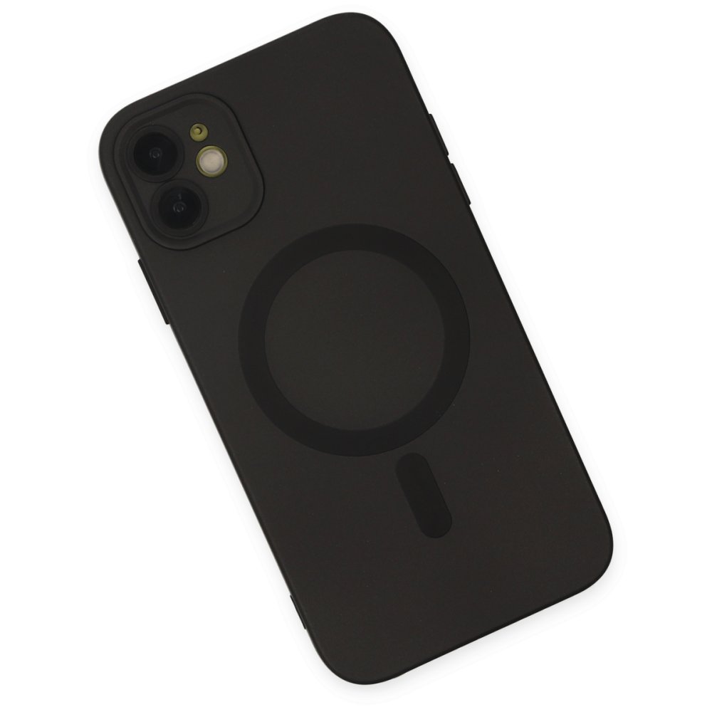 Newface iPhone 12 Kılıf Moshi Lens Magneticsafe Silikon - Siyah