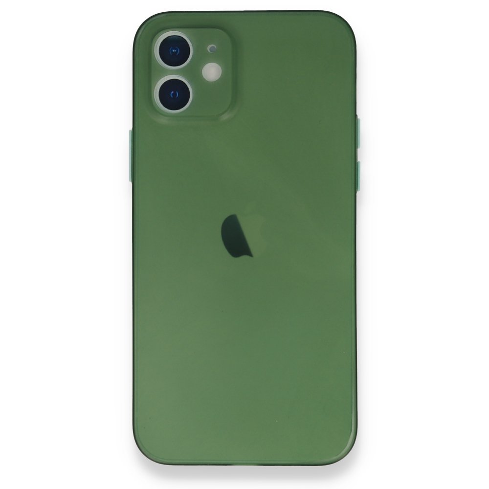 Newface iPhone 12 Kılıf PP Ultra İnce Kapak - Yeşil