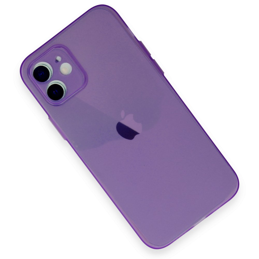 Newface iPhone 12 Kılıf Puma Silikon - Koyu Mor