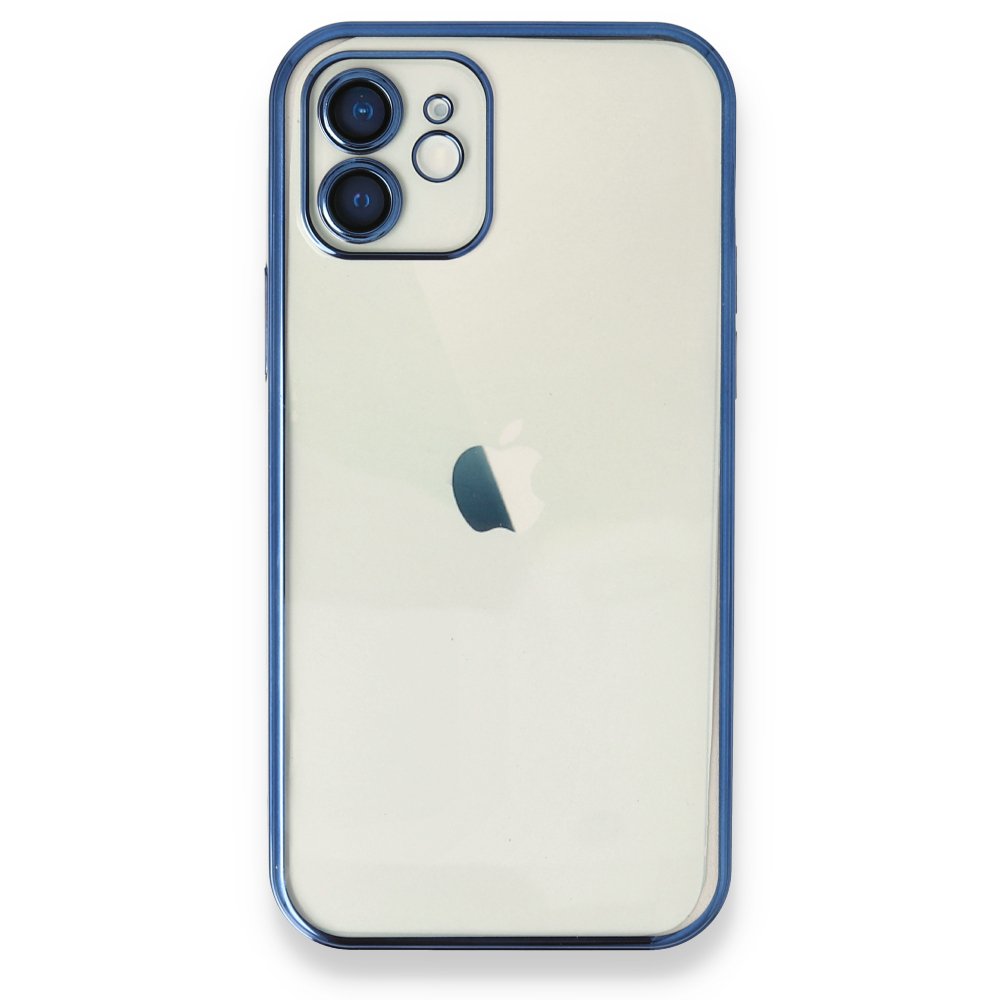 Newface iPhone 12 Kılıf Razer Lensli Silikon - Mavi