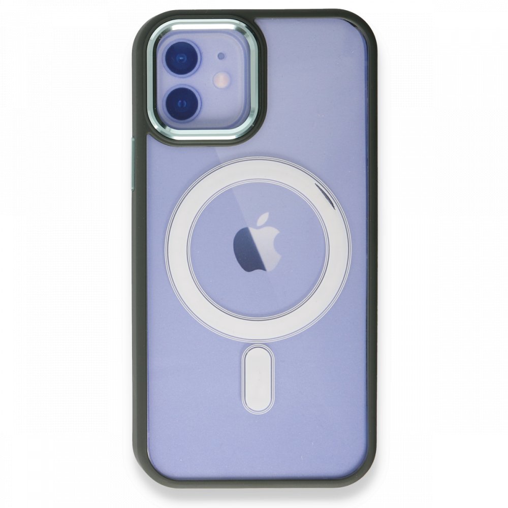Newface iPhone 12 Kılıf Room Magneticsafe Silikon - Köknar Yeşili