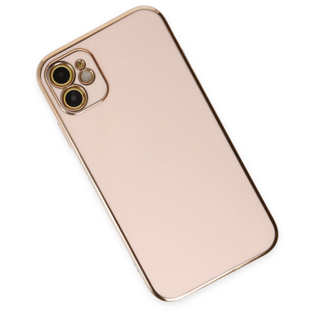 Newface iPhone 12 Kılıf Volet Silikon - Pembe