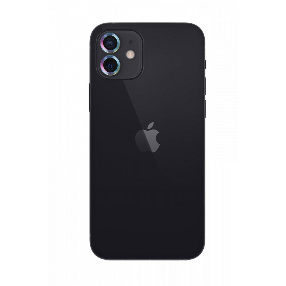 Newface iPhone 12 Mini Metal Kamera Lens - Rainbow