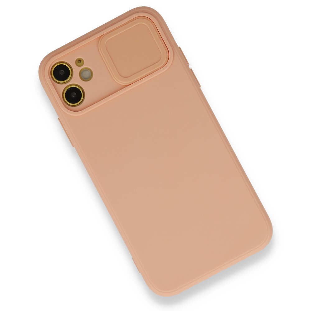 Newface iPhone 12 Mini Kılıf Color Lens Silikon - Pudra