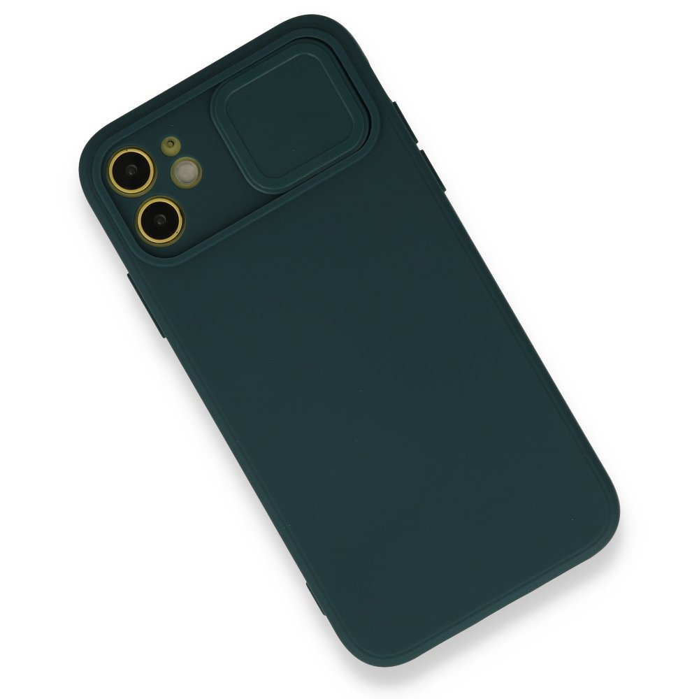 Newface iPhone 12 Mini Kılıf Color Lens Silikon - Yeşil