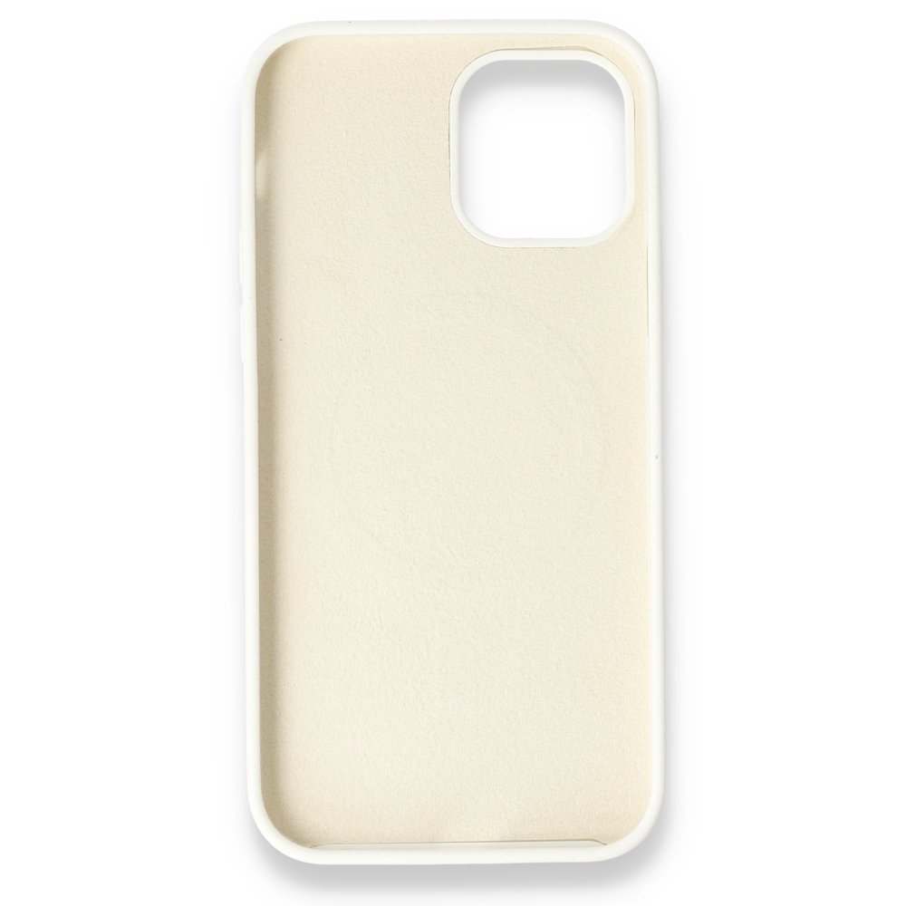 Newface iPhone 12 Mini Kılıf Magneticsafe Lansman Silikon Kapak - Beyaz