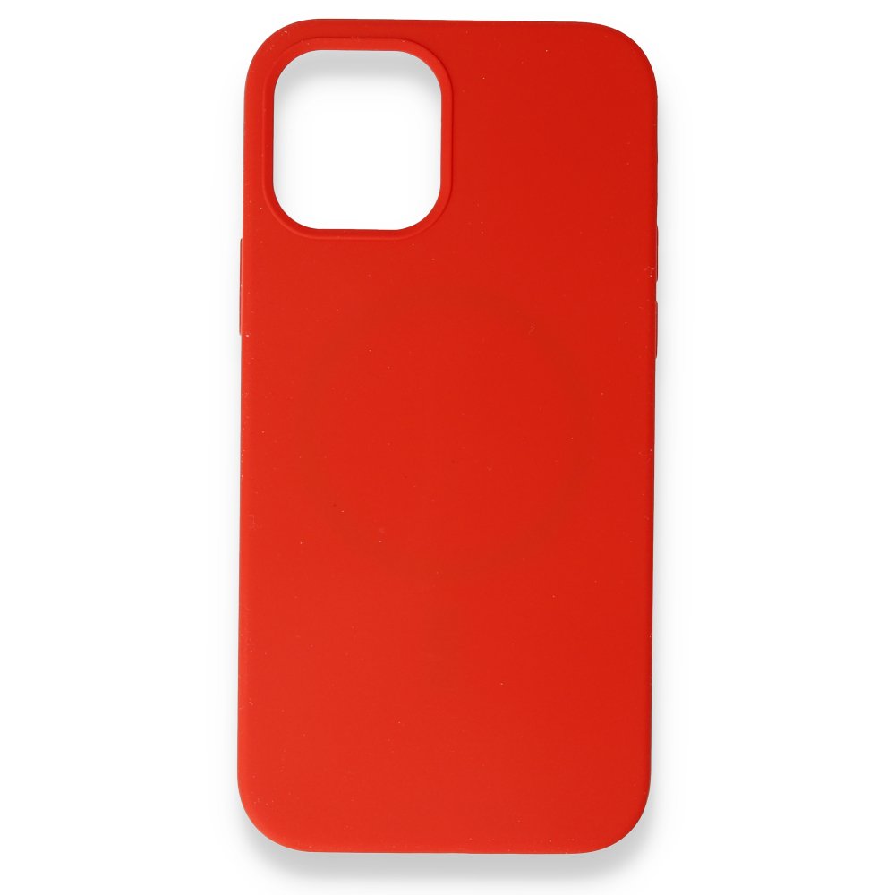 Newface iPhone 12 Mini Kılıf Magneticsafe Lansman Silikon Kapak - Kırmızı