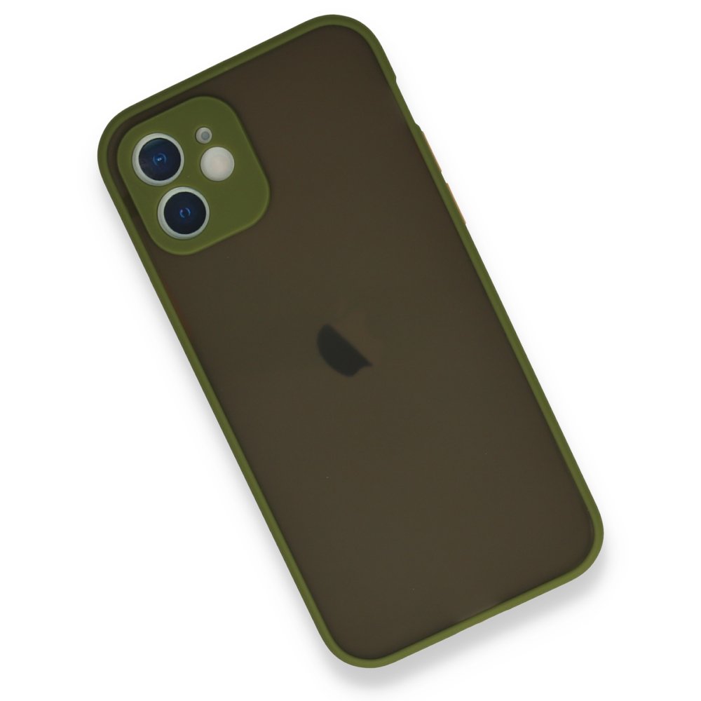 Newface iPhone 12 Mini Kılıf Montreal Silikon Kapak - Açık Yeşil